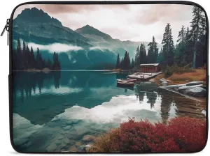 12inch Laptop Sleeve Bag Scenic Lake Laptop Bag Shockproof Computer Carrying Cover Slim Briefcase Handbag