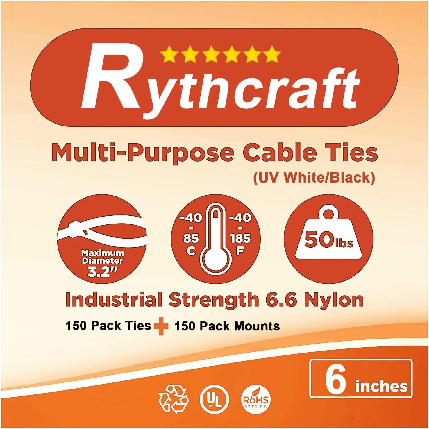 150 Pcs Cable Zip Tie Base Saddle Type Mounts with 6 Inch & 0.19 Inch Cable Ties and Stainless steel Screw, Anchor Wire Cable Clips Organizer Holders Clamps fasteners (Black)
