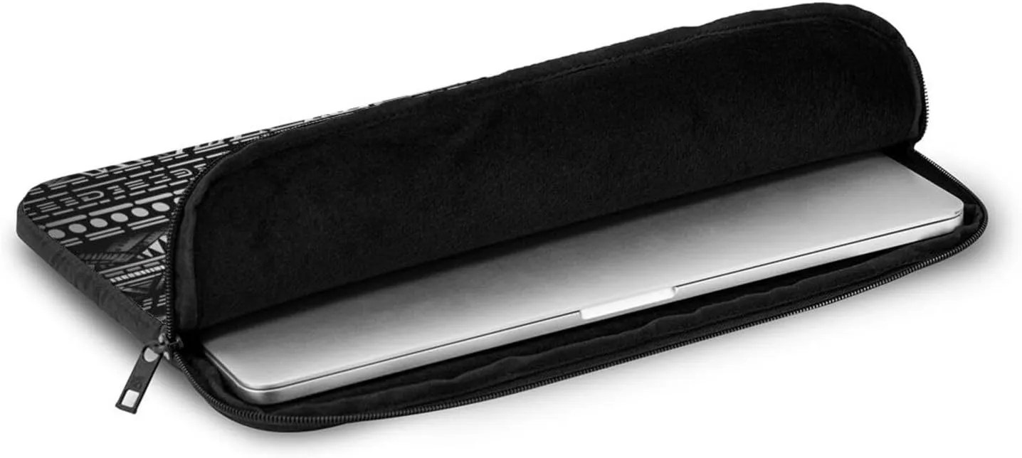 17 inch Laptop Sleeve Bag Black and white tribe Laptop Bag Shockproof Computer Carrying Cover Slim Briefcase Handbag