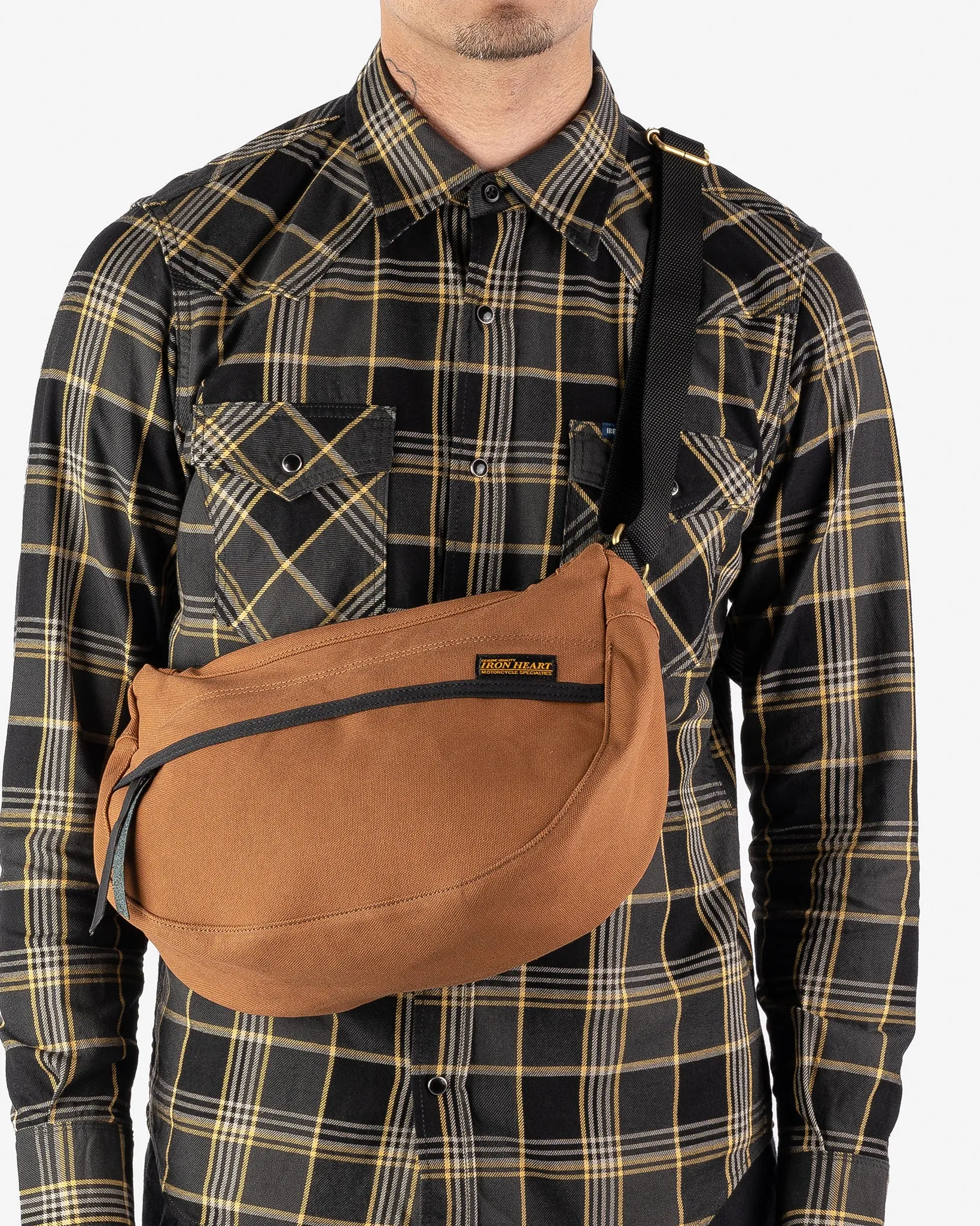17oz Duck Small Shoulder Bag - Brown