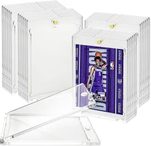 20 Pack Magnetic Card Holder, 35PT One Touch Card Holder, Card Protectors Hard Plastic, Magnetic Card Case for Trading Card, MTG Cards, Sports Cards, Baseball Cards