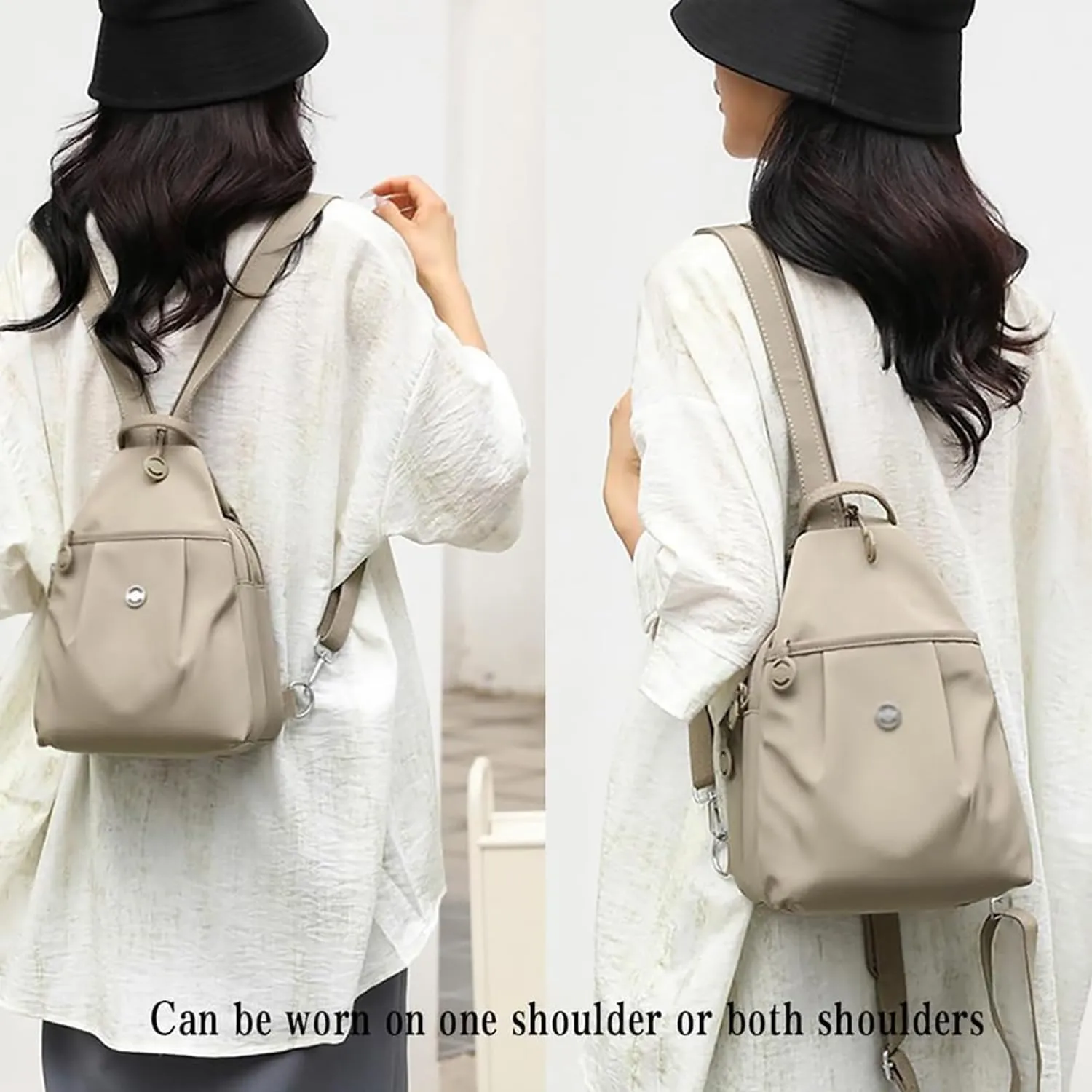 2025 Backpack Chest Bag Double Zipper Large Capacity, Multi-compartment Street Lite Chic Versatile Travel Bag for Unisex (Grey)