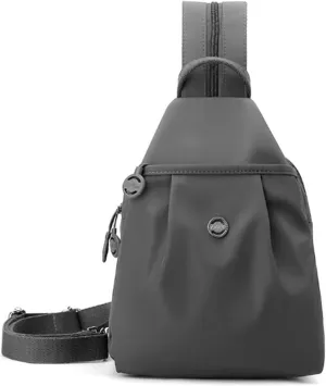 2025 Backpack Chest Bag Double Zipper Large Capacity, Multi-compartment Street Lite Chic Versatile Travel Bag for Unisex (Grey)