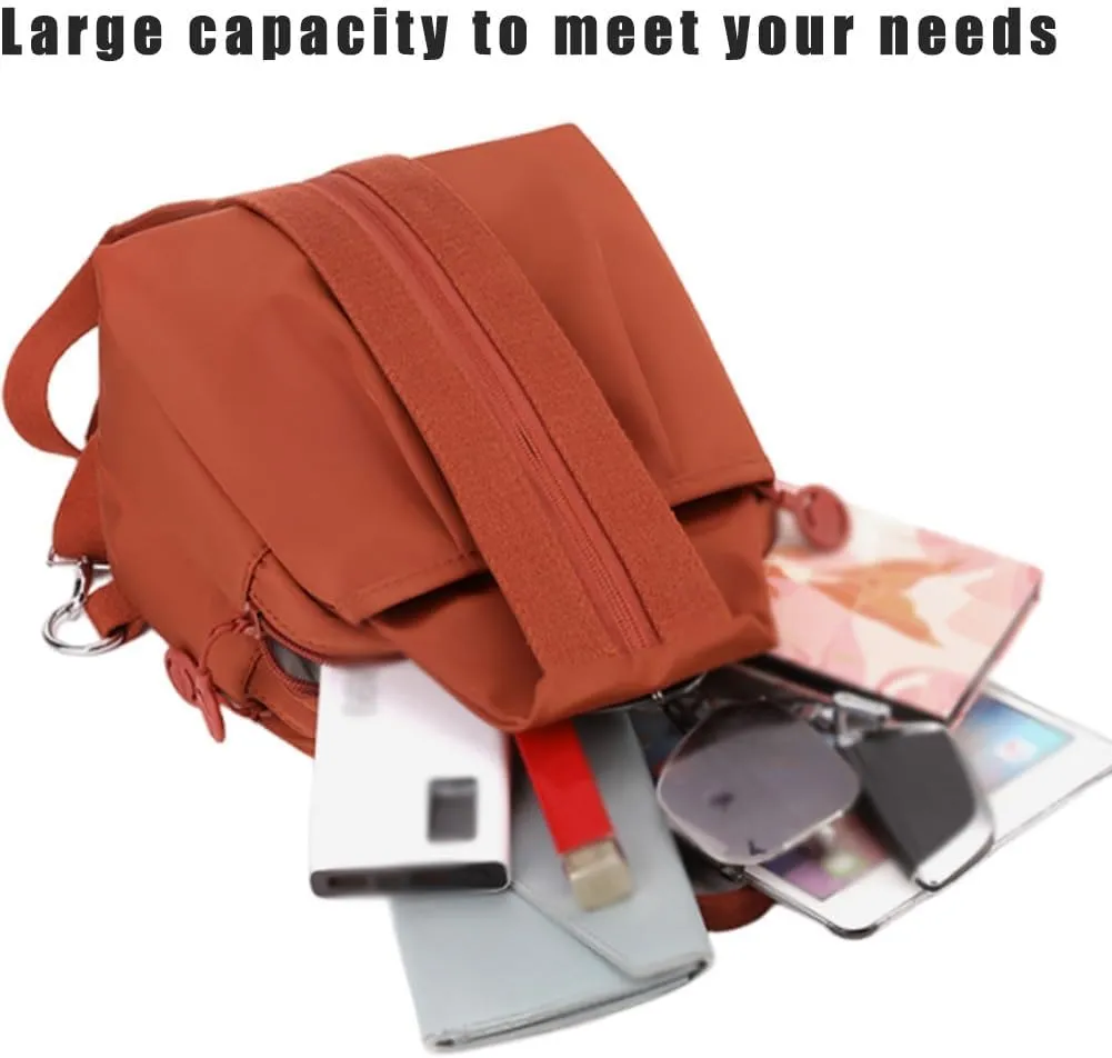 2025 Backpack Chest Bag Double Zipper Large Capacity - Vovtva Bag - Street Lite Chic Versatile Travel Bags (Orange)