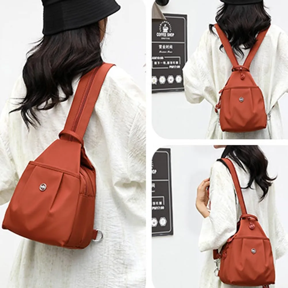 2025 Backpack Chest Bag Double Zipper Large Capacity - Vovtva Bag - Street Lite Chic Versatile Travel Bags (Orange)