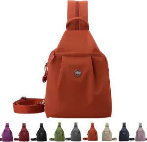 2025 Backpack Chest Bag Double Zipper Large Capacity - Vovtva Bag - Street Lite Chic Versatile Travel Bags (Orange)