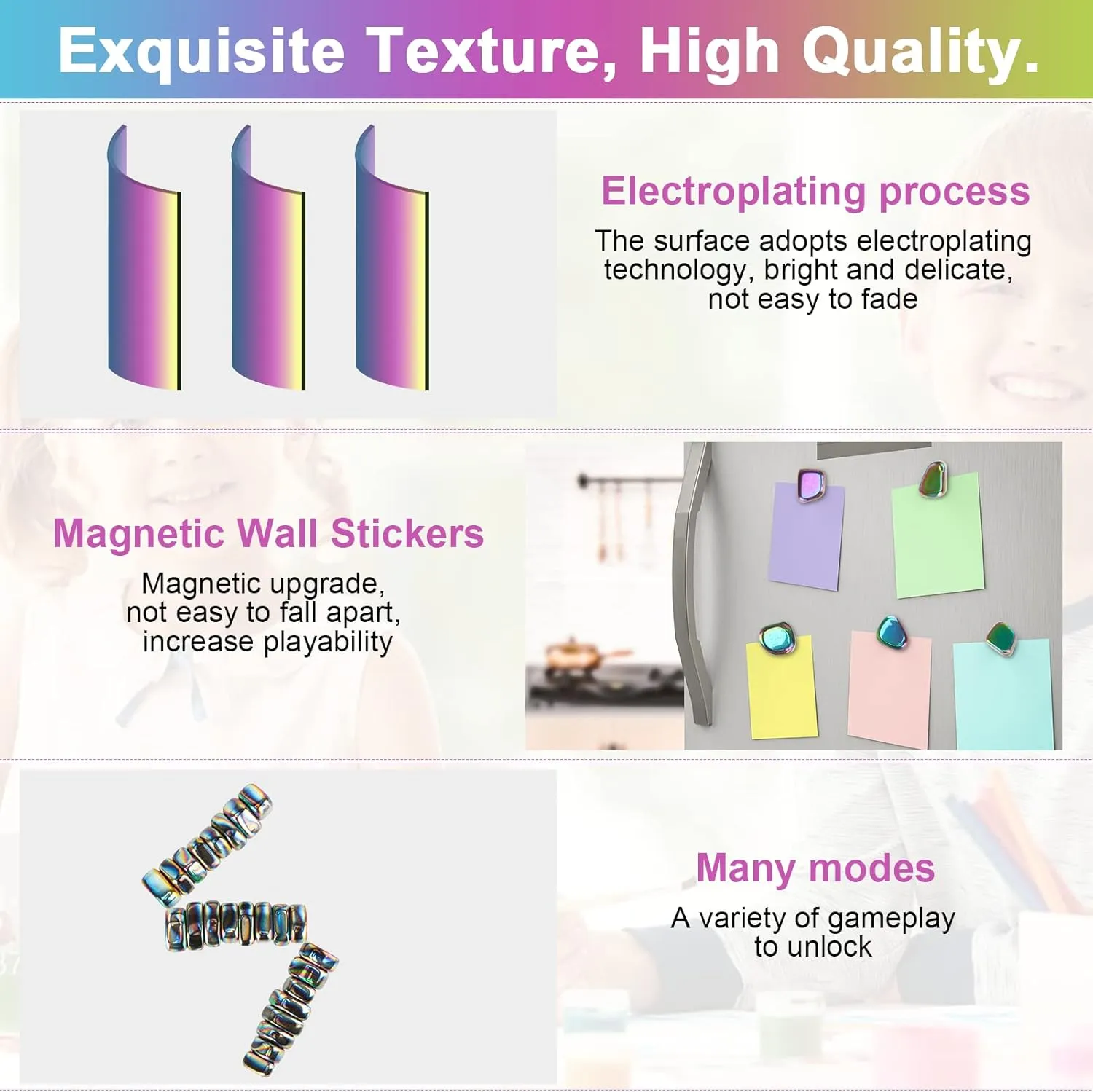 24pcs Rainbow Large Fridge Magnets Stones Science Kit, Irregular Polished Magnetic Whiteboard Locker, Home Kitchen Refrigerator Magnets, Neat Perfect Decorations Gifts Teacher Researcher