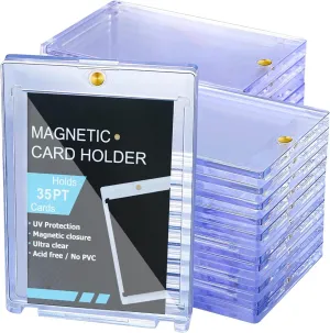 25 ct Magnetic Card Holder 35pt, Card case Holder for Trading Cards，Card Protectors Hard Plastic, Card Sleeves Display case for Baseball Card Sports Cards