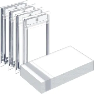 300 Resealable Team Bags, 3 x 4 Poly Bags Sleeves Thicker 360 Pt and 23-260 Pt Magnetic Card Sleeves