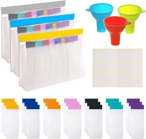 30Pcs Protein Powder Travel Container Set with Funnel Label Stickers for Workout Travel