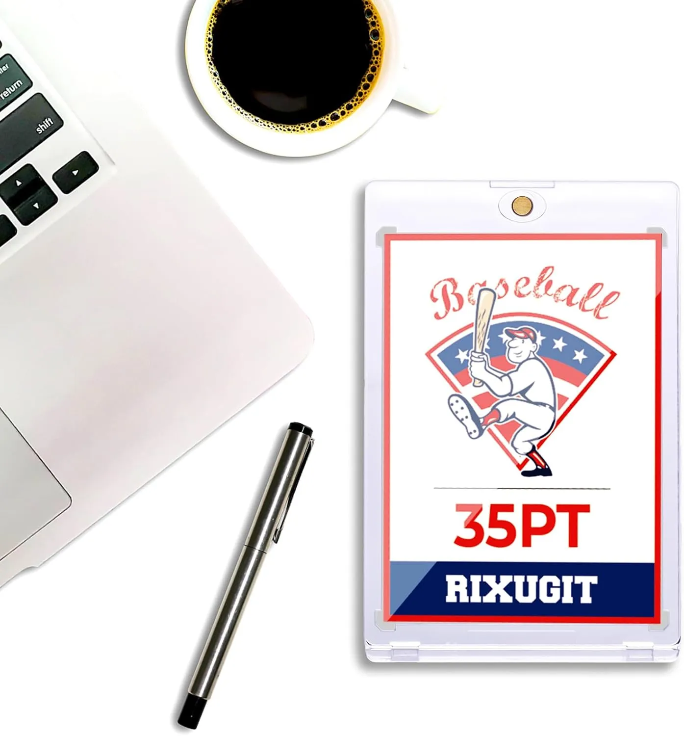 40-Pack One Touch Magnetic Card-Holders - 35PT Trading Card Holders, UV Protection Clear Acrylic Card Cases, Card Protector for Game, Baseball Sports Cards, Fit for Standard Cards Storage and Display