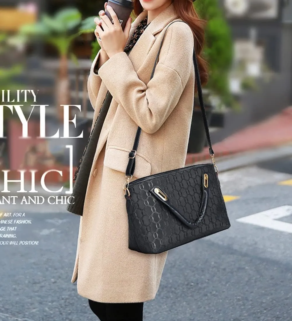 4pcs Set Handbags for Women Shoulder Bag Purse Card Holder Shopper Tote Satchels