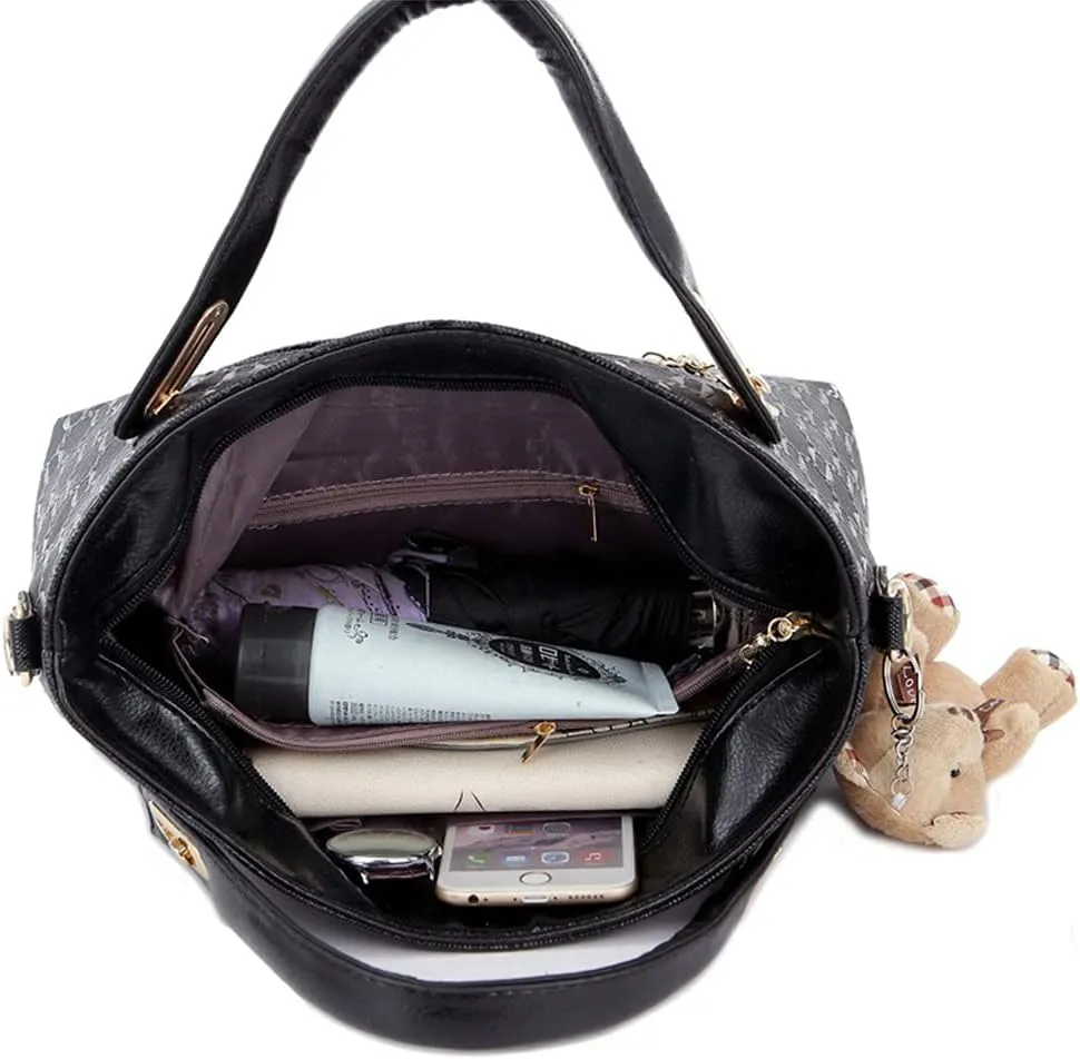 4pcs Set Handbags for Women Shoulder Bag Purse Card Holder Shopper Tote Satchels