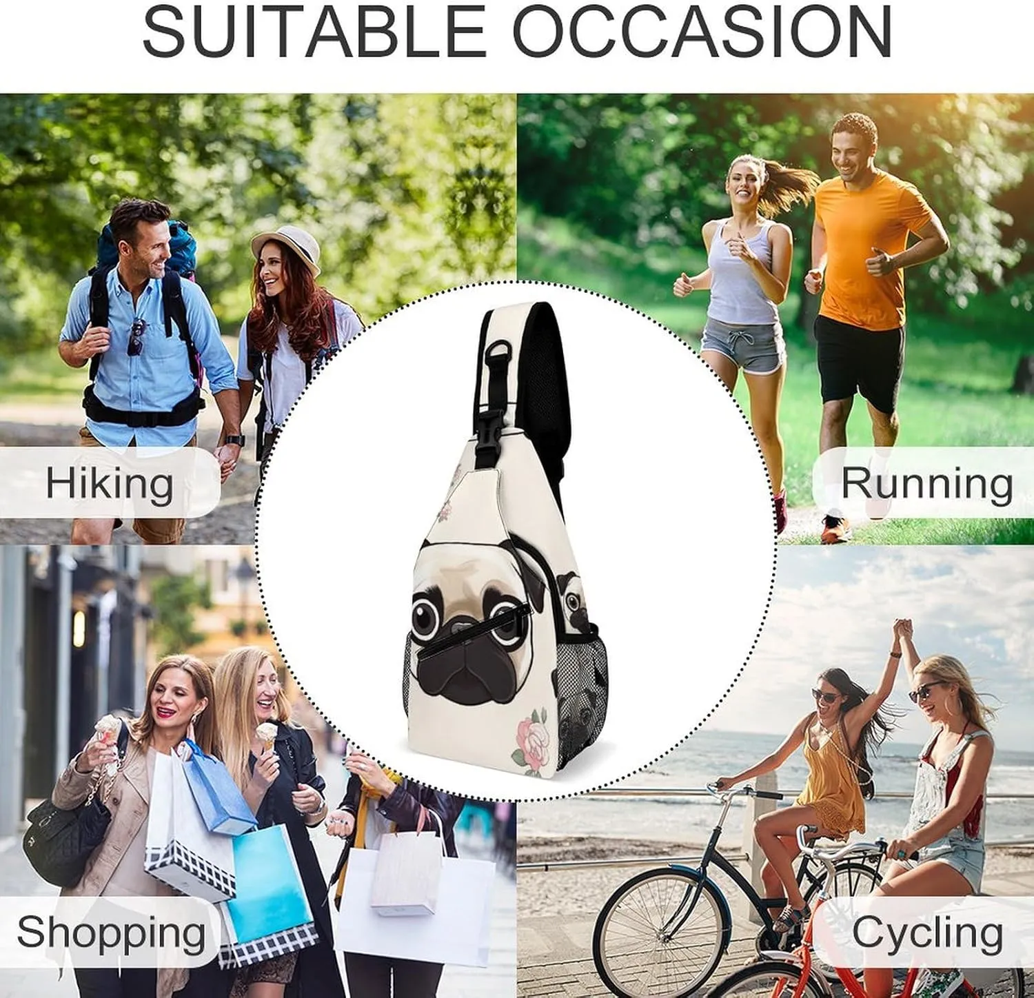 A Psychedelic Cat Sling Bag Crossbody Bags Cross Body Bag Fanny Packs Chest Bags Sling Purses for Travel