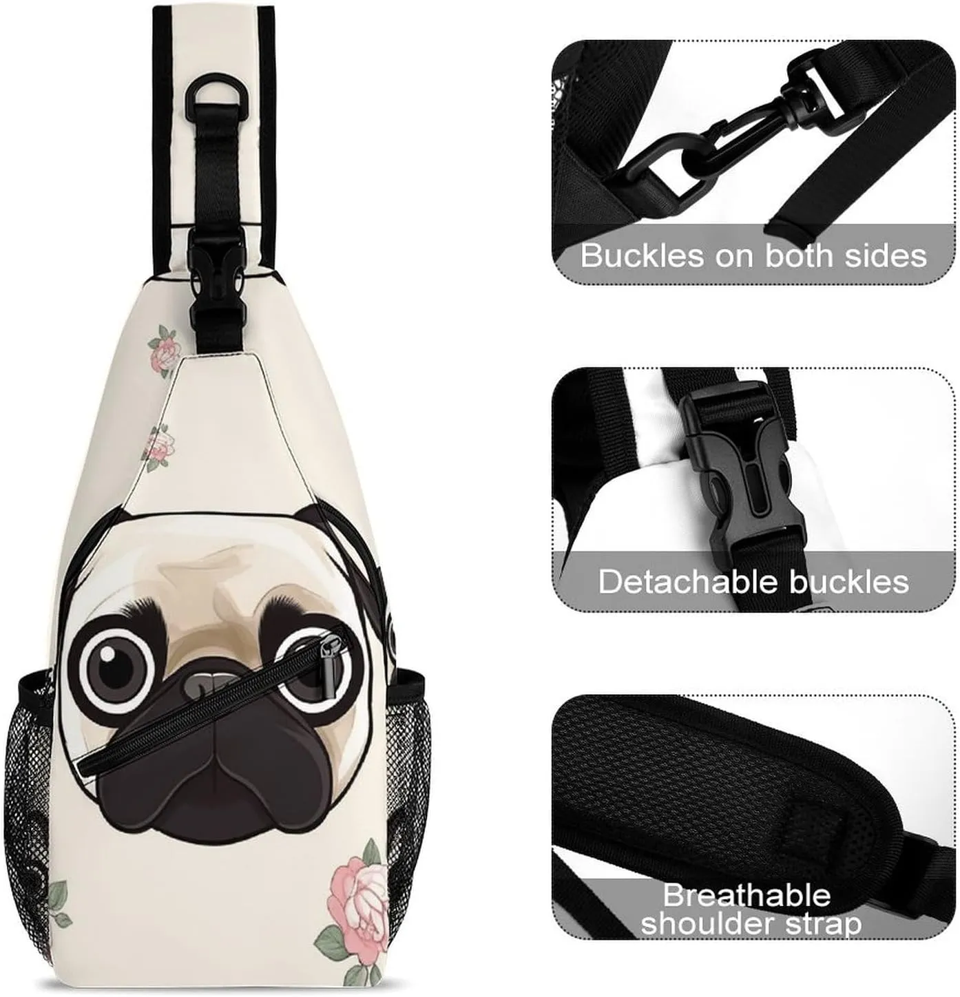 A Psychedelic Cat Sling Bag Crossbody Bags Cross Body Bag Fanny Packs Chest Bags Sling Purses for Travel
