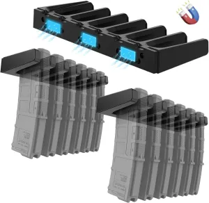 ABS Magazine Holder, Ar Magazine Holder for Gun Safe, Mag Storage Rack for Pmag, Glock, Amend 2, Hexmags, Mftmags, Magpulmag