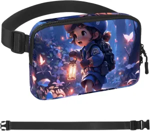 Adventure Girl-6 Unisex Style Fanny Pack: Fashion Waist Packs, Crossbody Bags Sport Slim Fashionable for Jogging Hiking Hiker Woman Man, 1.5x9.0x5.9in/4x23x15cm