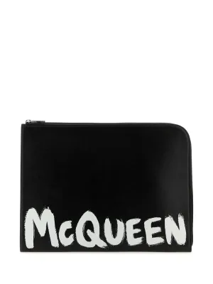 Alexander Mcqueen Black Clutch Bags
