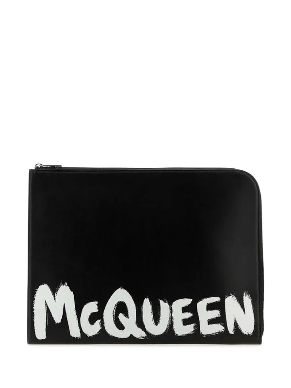 Alexander Mcqueen Black Clutch Bags