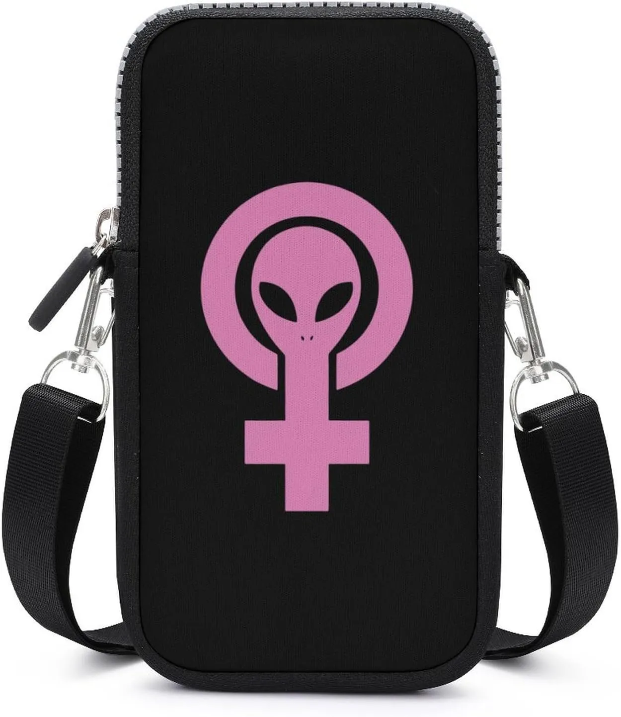 Alien Feminist Symbol Phone Bag Waterproof Phone Crossbody Bag Purse Mini Smartphone Wallet Bag