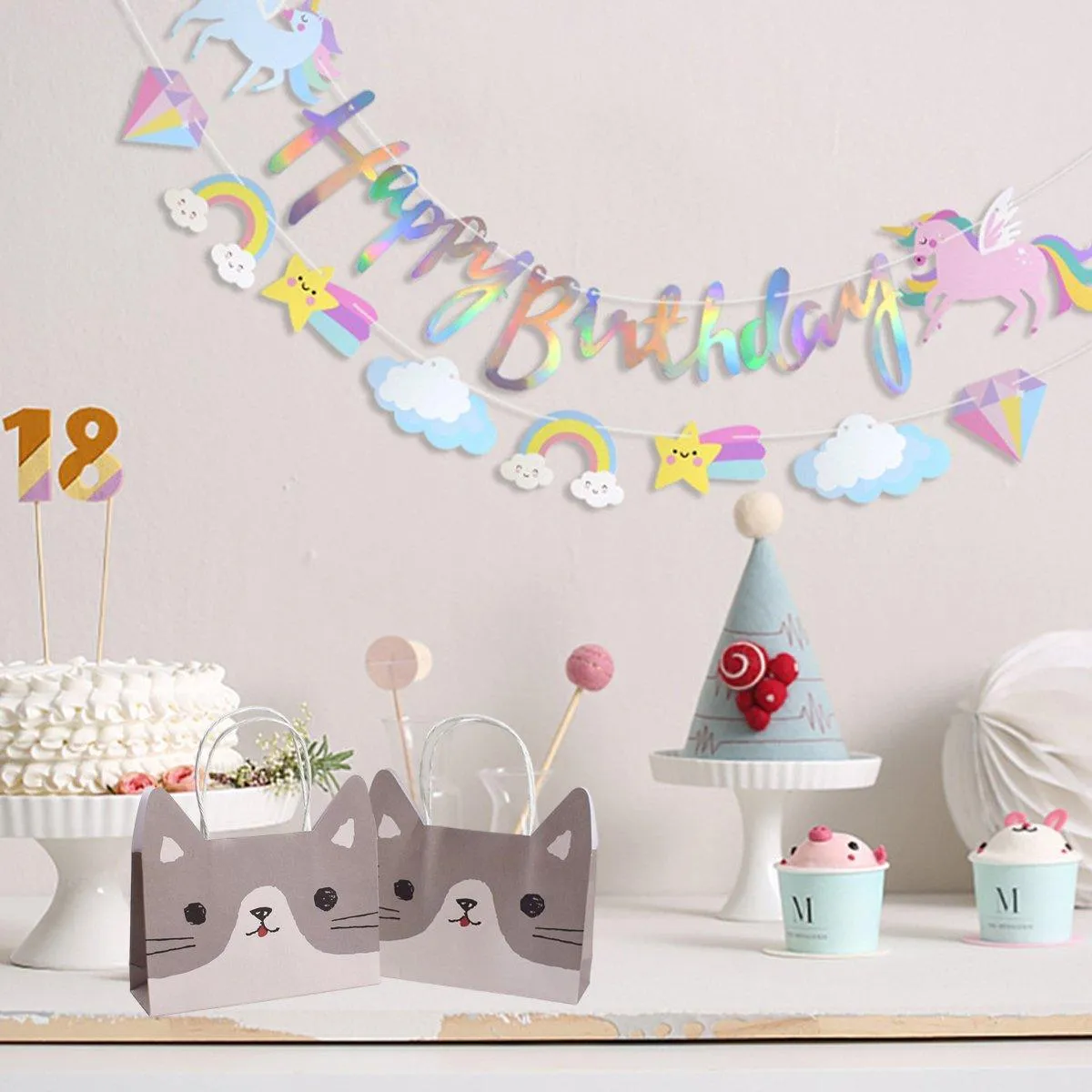 Animal Shaped Gift Bags 20PCS Kraft Paper