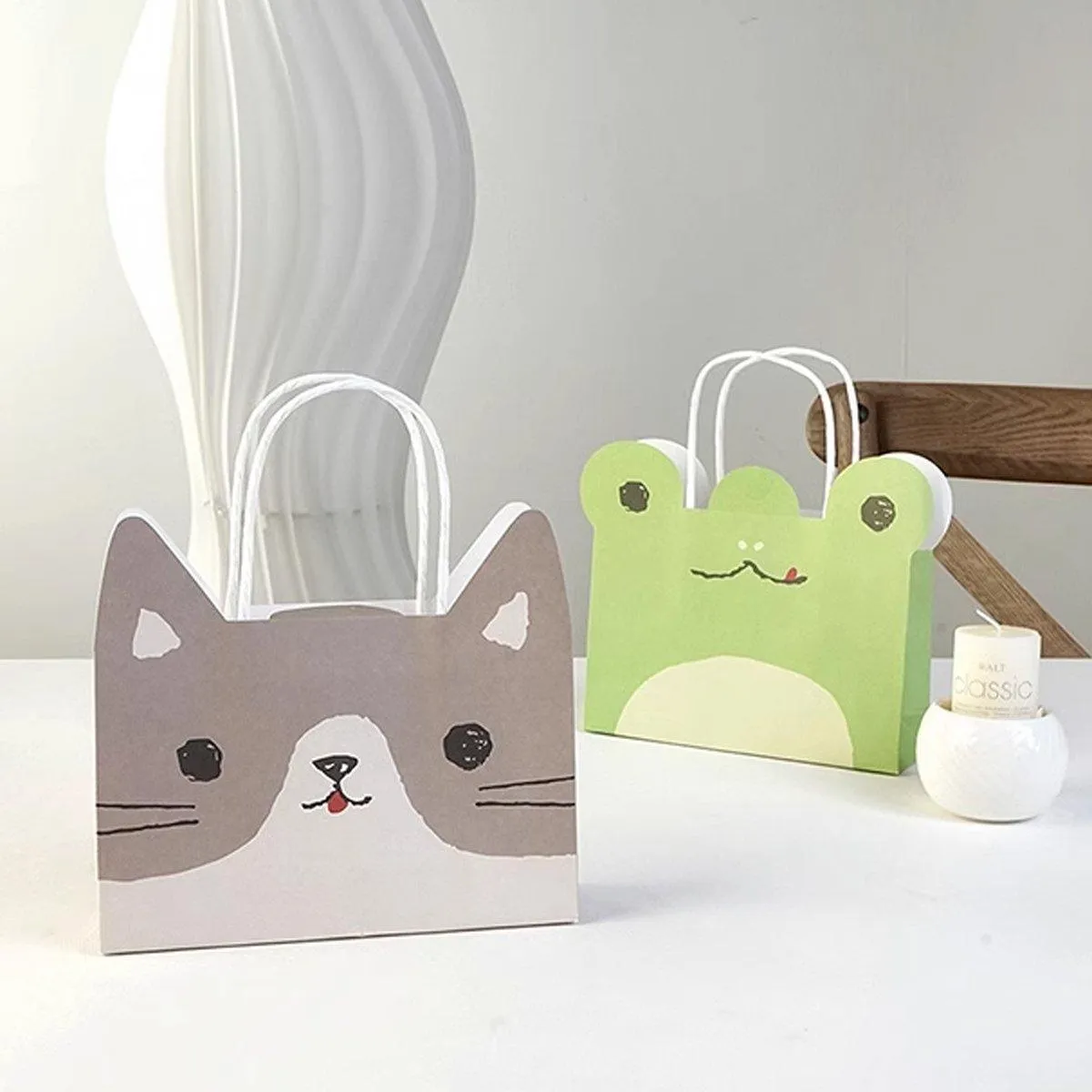 Animal Shaped Gift Bags 20PCS Kraft Paper