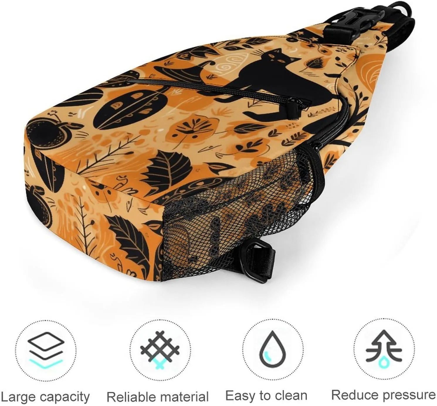 Animals And Pumpkins Sling Bag Crossbody Bags Cross Body Bag Fanny Packs Chest Bags Sling Purses for Travel