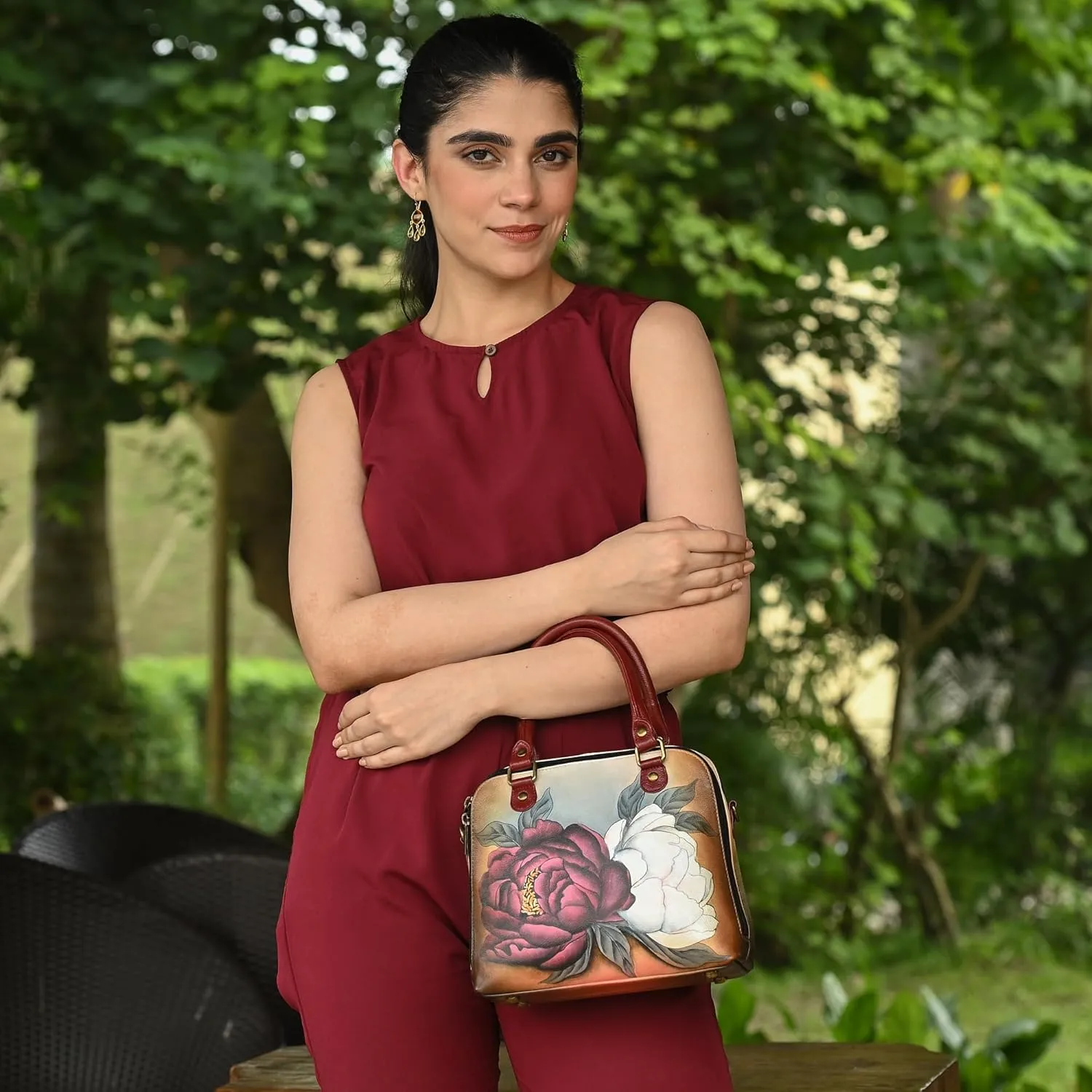 Anna by Anuschka Double Zip Organizer Satchel