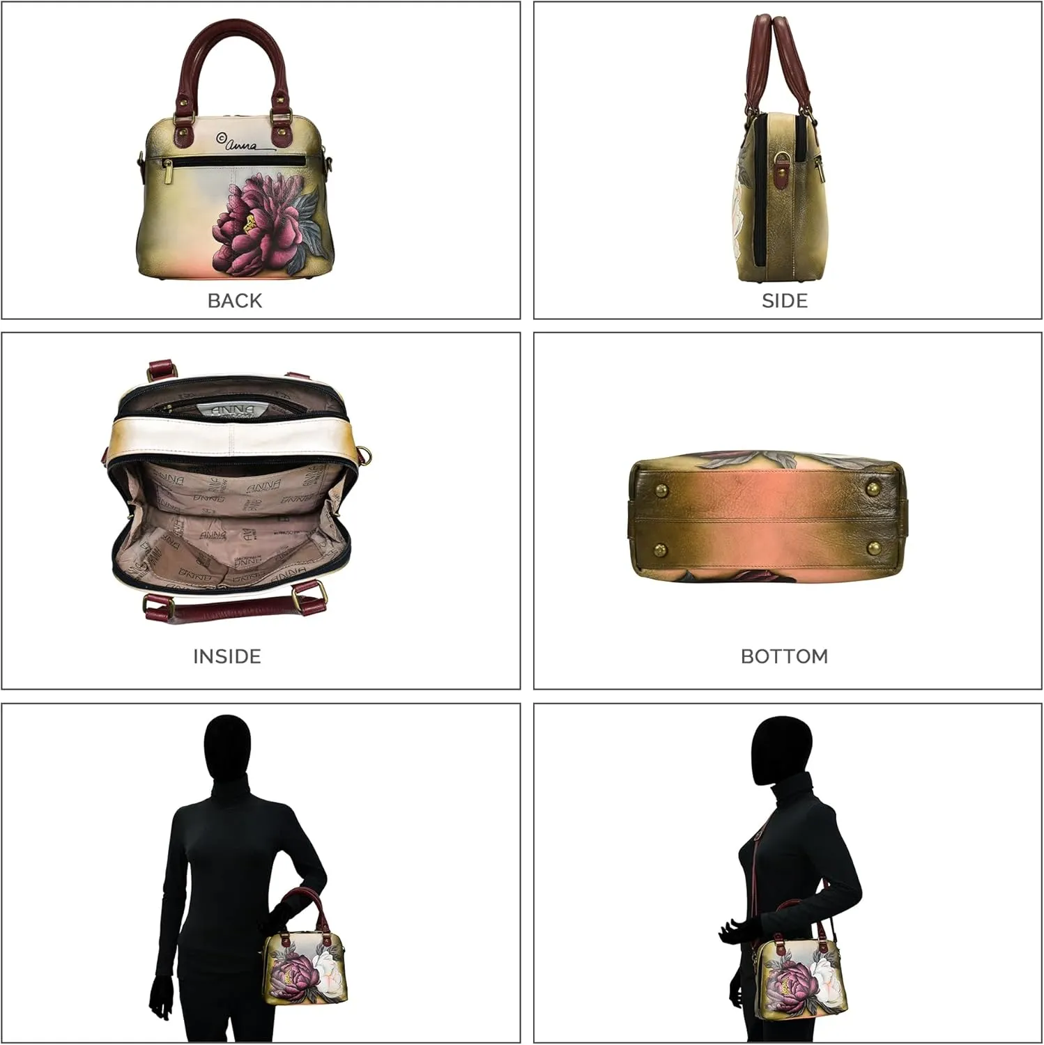Anna by Anuschka Double Zip Organizer Satchel