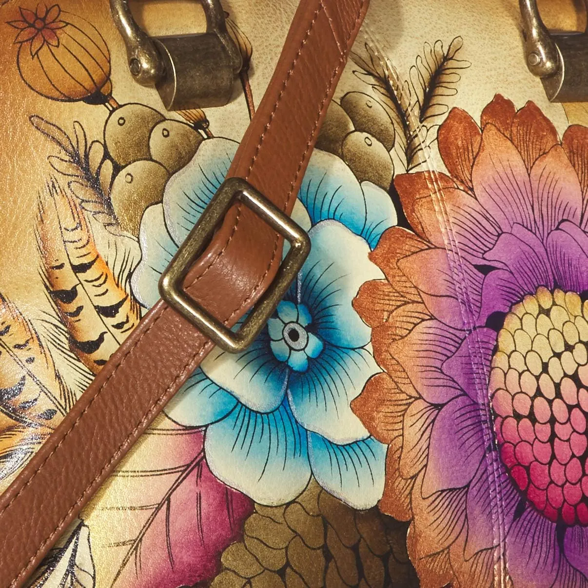 Anna by Anuschka Genuine Hand Painted Leather | Medium Satchel