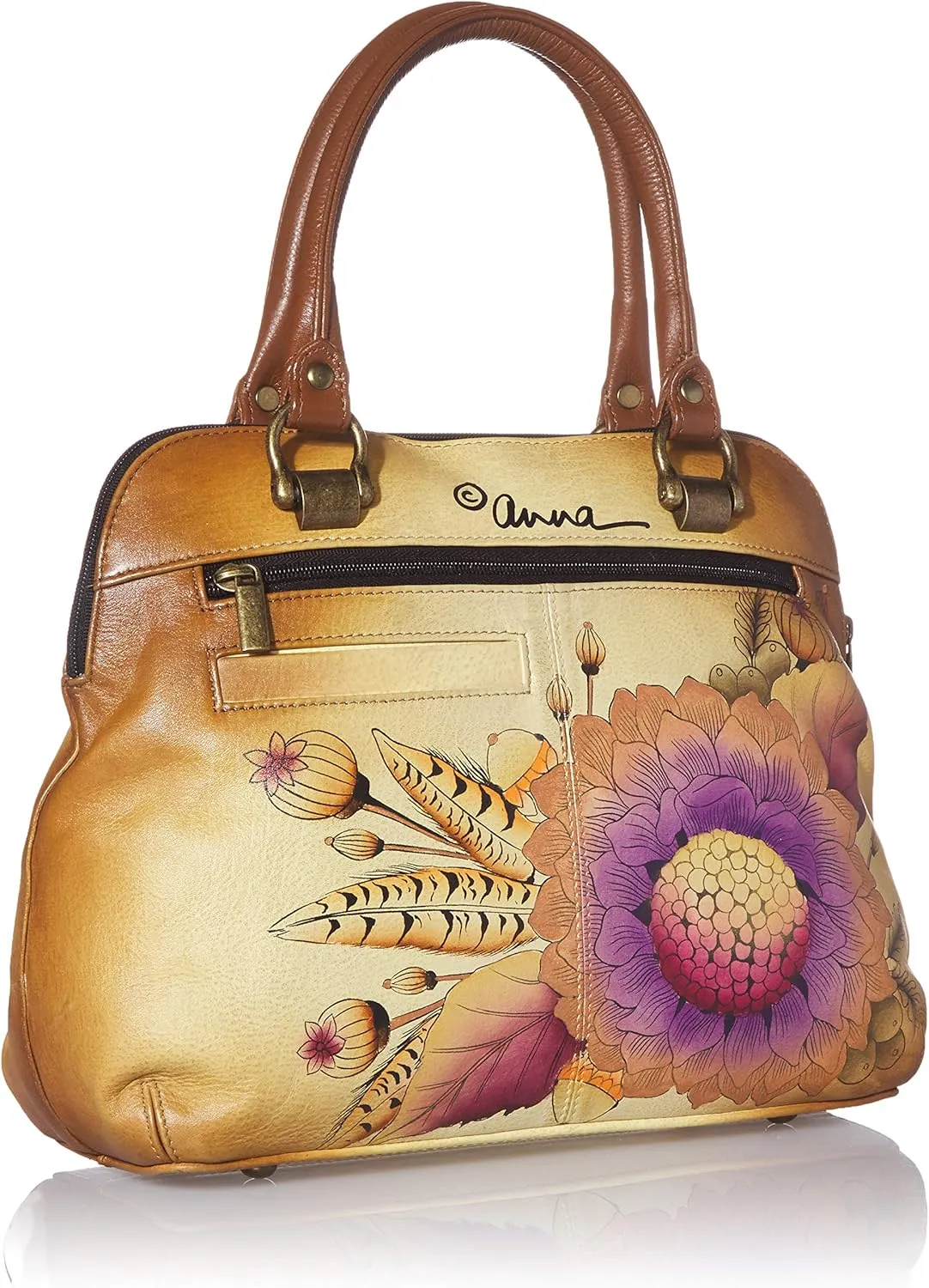 Anna by Anuschka Genuine Hand Painted Leather | Medium Satchel