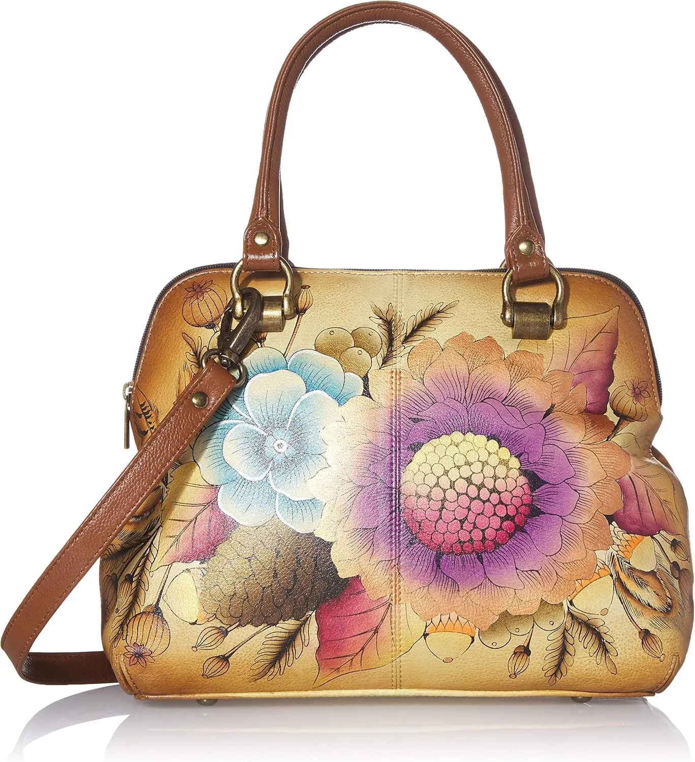 Anna by Anuschka Genuine Hand Painted Leather | Medium Satchel