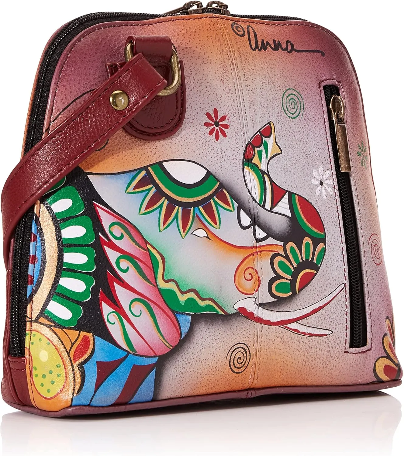 Anna by Anuschka Leather Small Multi Compartment Zip-Around Organizer