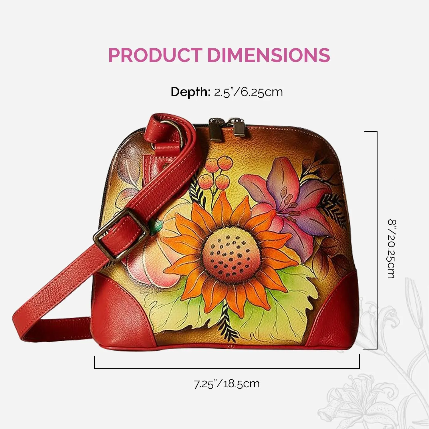 Anna by Anuschka Leather Small Multi Compartment Zip-Around Organizer