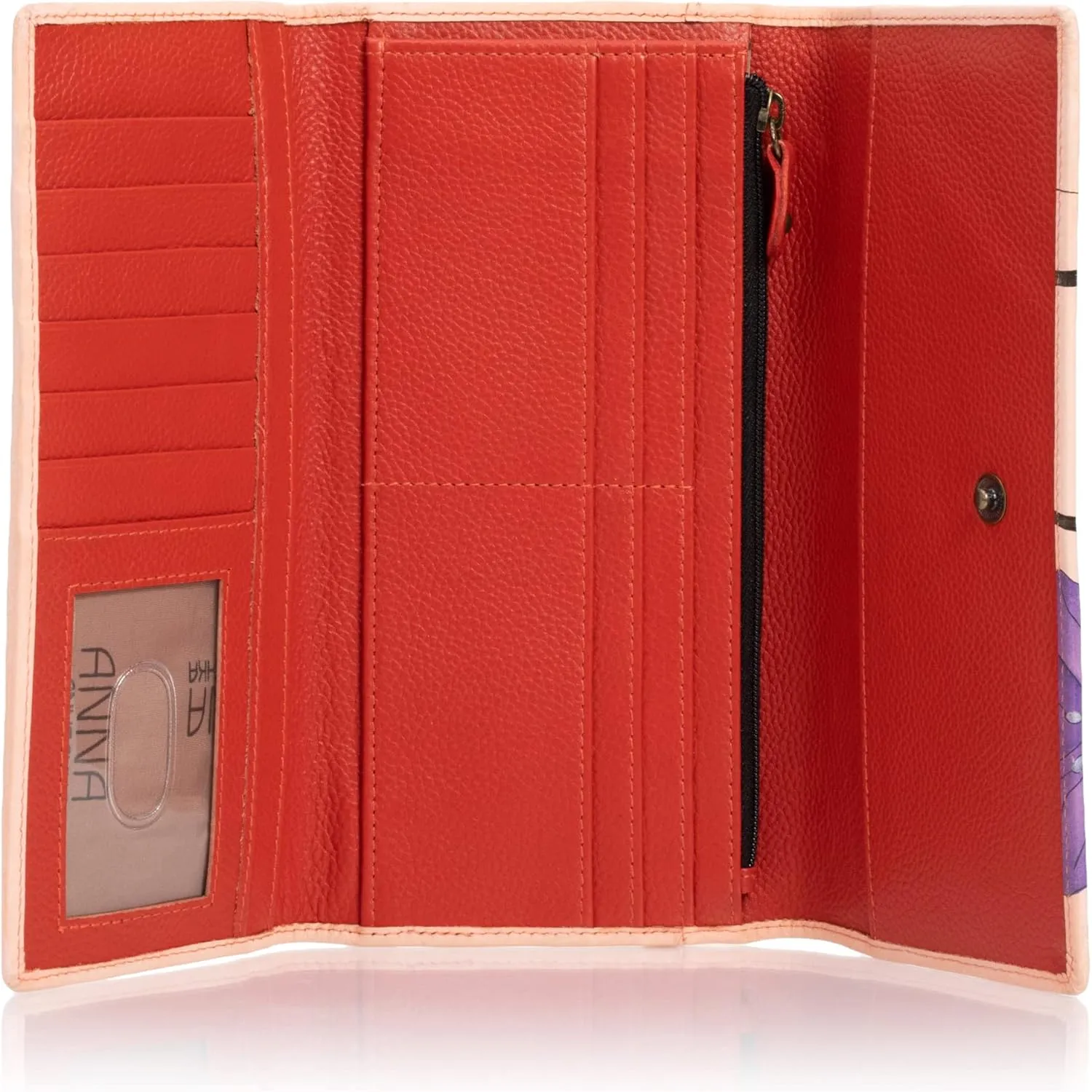 Anna by Anuschka Women's Hand Painted Genuine Leather Multi Pocket Wallet