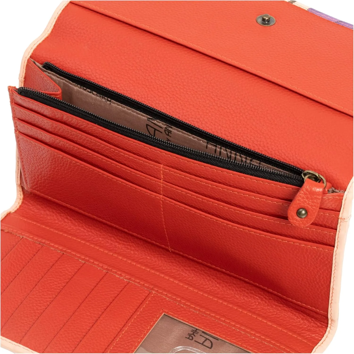 Anna by Anuschka Women's Hand Painted Genuine Leather Multi Pocket Wallet