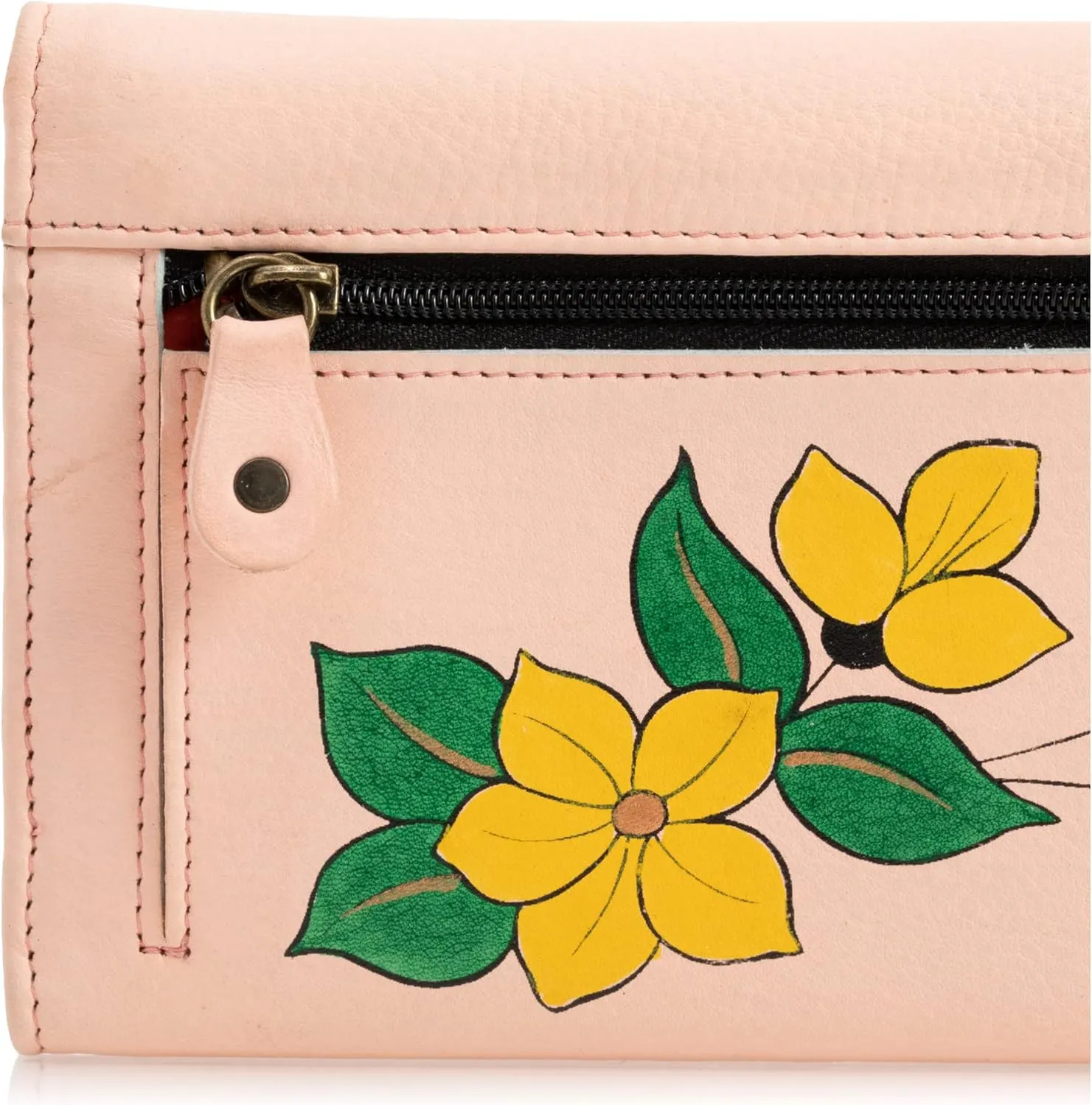 Anna by Anuschka Women's Hand Painted Genuine Leather Multi Pocket Wallet