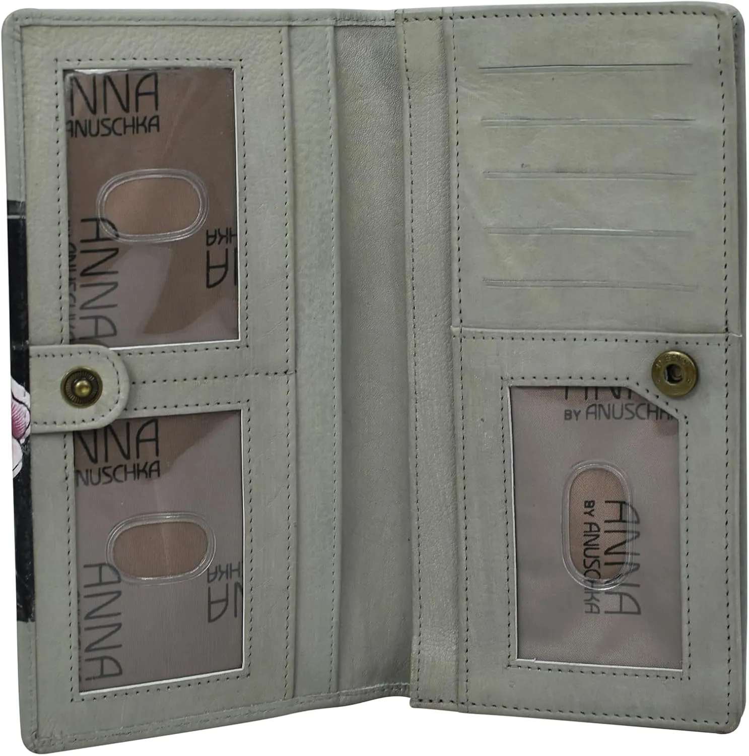 Anna by Anuschka Women's Hand Painted Leather Two-fold Clutch Wallet