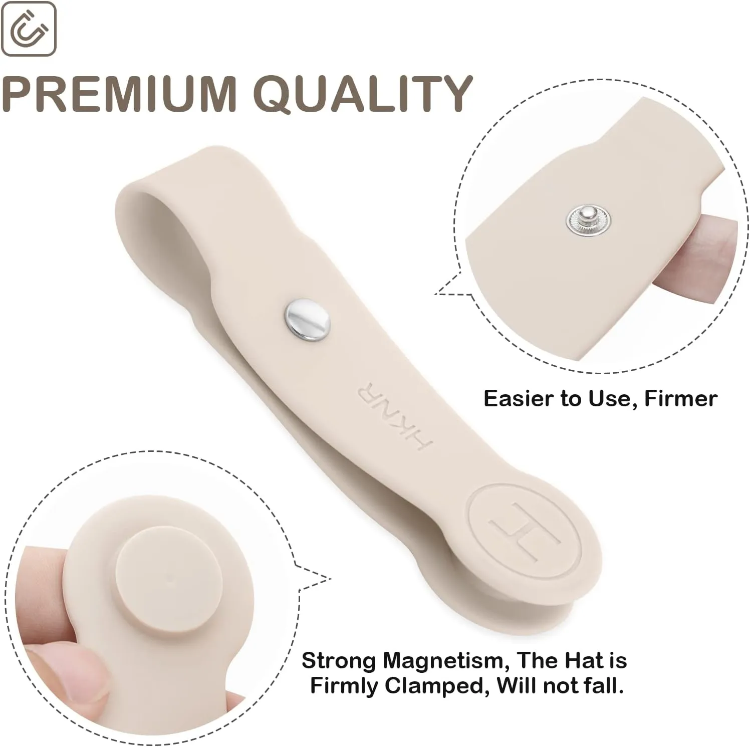 Anti Pickpocket Clips, Magnetic Holder for Traveling Bags, Multifunctional Clip for Suitcases, Strollers, Purses, Totes, Backpacks Travel Accessories for Women (1 Pcs Beige)