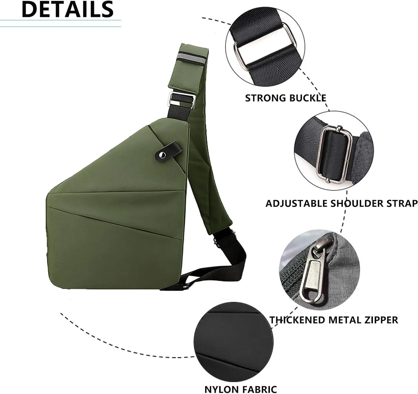 Anti Theft Bag, Travel Bag for Women/Men,Travel Purses Anti Theft Crossbody Bags,Adjustable Slim Sling Bag…