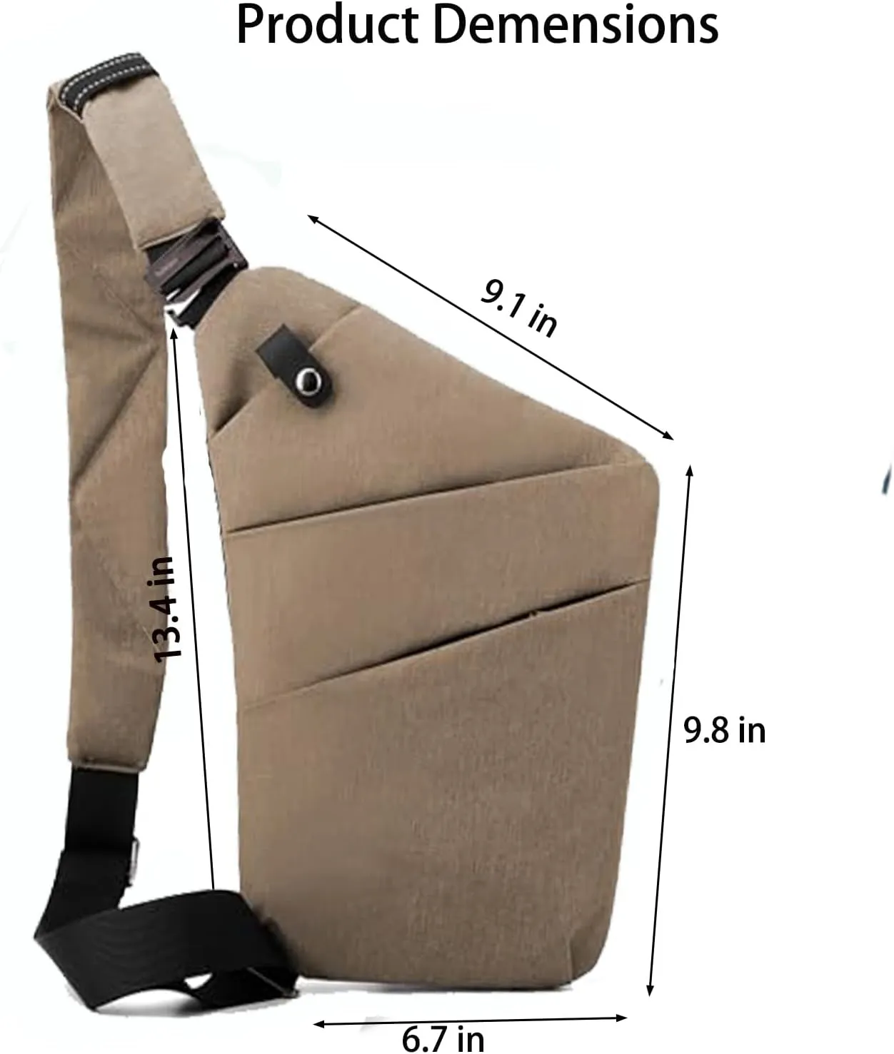 Anti Theft Bag Travel Purse, Anti Theft Crossbody Bags Travel Purses for Women Men Slim Sling Bag