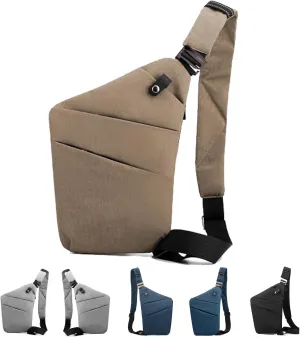 Anti Theft Bag Travel Purse, Anti Theft Crossbody Bags Travel Purses for Women Men Slim Sling Bag