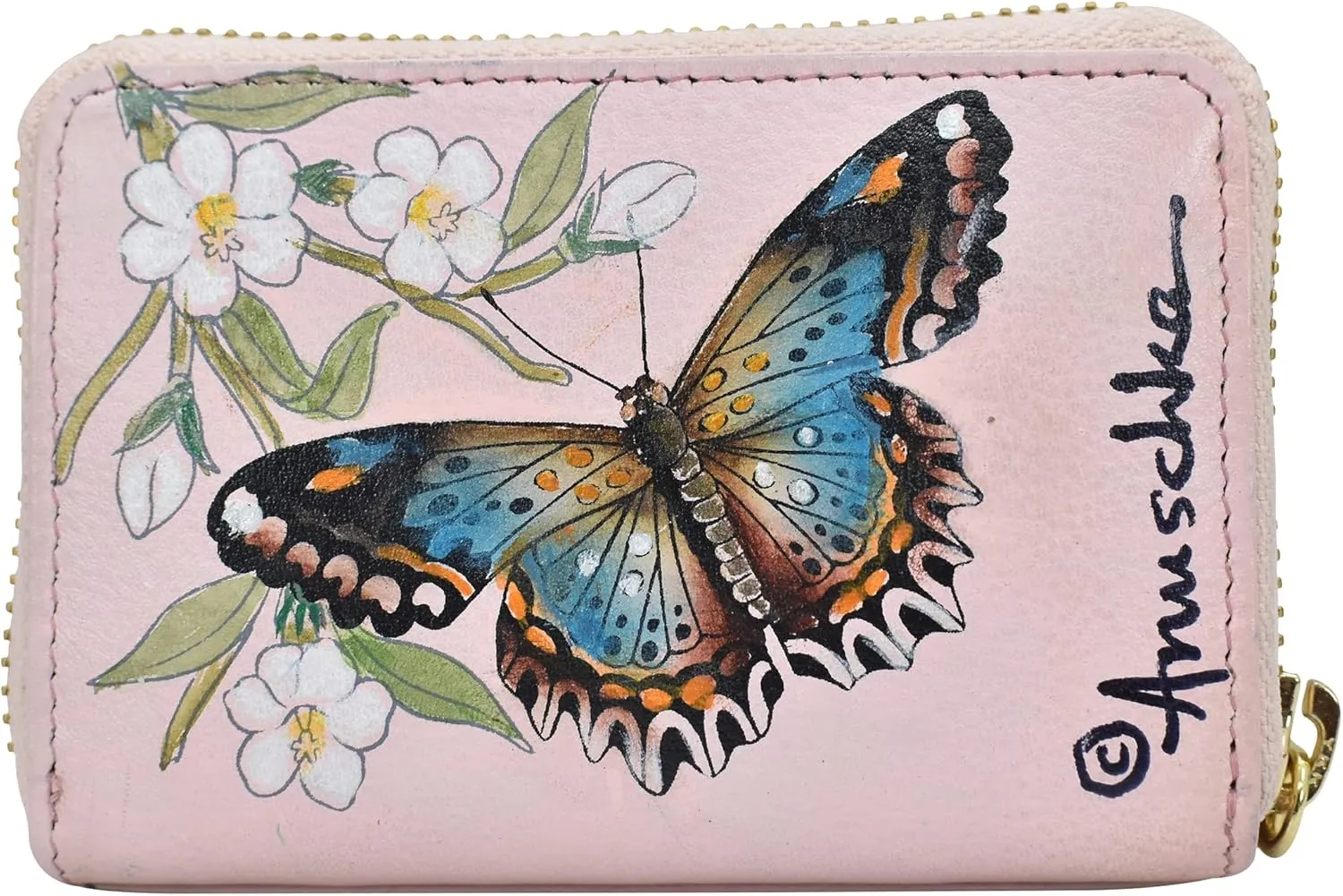 Anuschka Women’s Original Hand-Painted Genuine Leather Accordion Style Credit and Business Card Holder