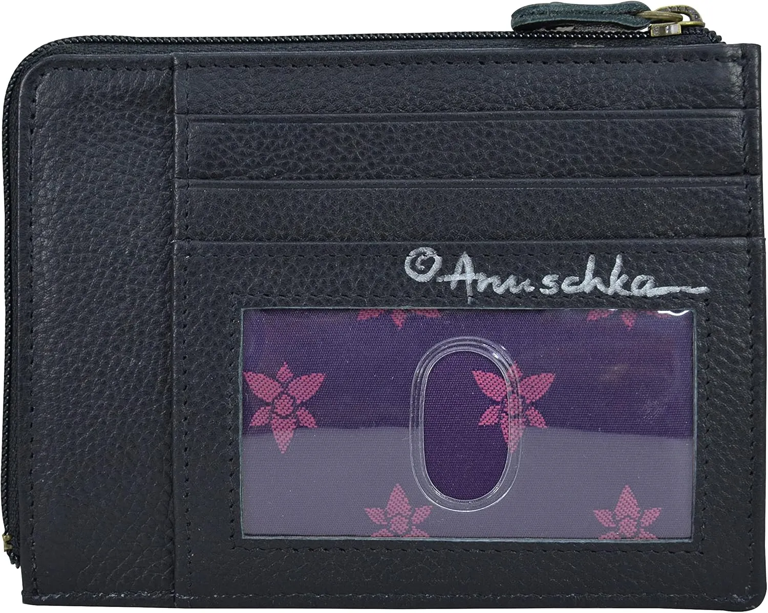 Anuschka Women’s Original Hand-painted Genuine Leather RFID Key Zip Case