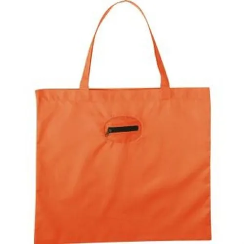 Arrow Nylon Tote Bag with Zippered Pouch