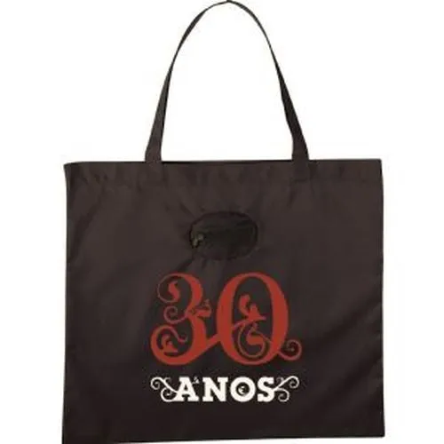 Arrow Nylon Tote Bag with Zippered Pouch