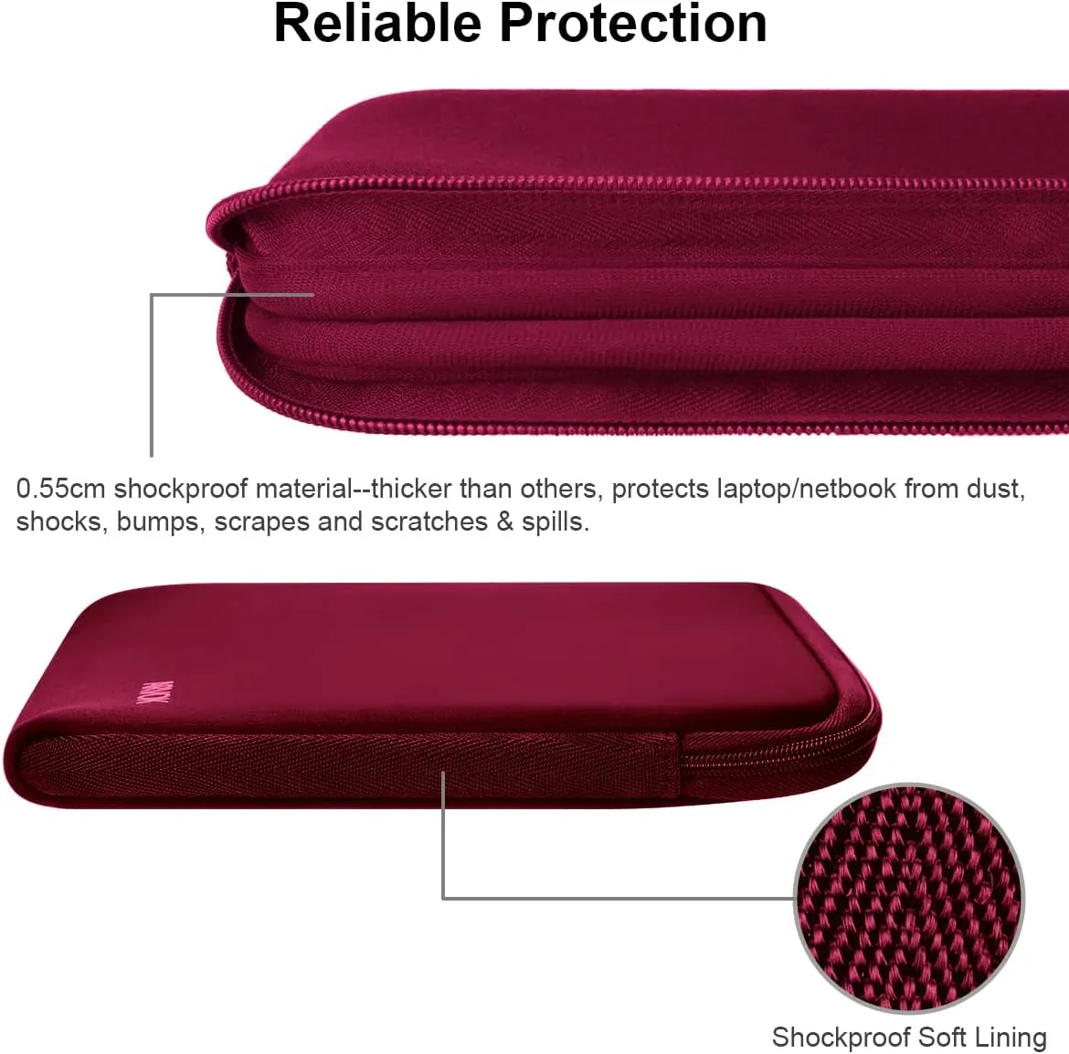 ARVOK 15 15.6 16 inch Laptop Sleeve Ultra-Thin Case MacBook pro 16 inch Sleeve Water-Resistant Notebook Computer Pocket Tablet Briefcase Carrying Bag/Pouch Skin Cover for HP/Dell/Lenovo/Asus/Acer