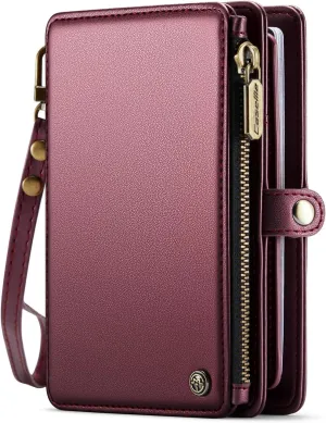 ASAPDOS Passport Holder Wallet Case Wallet for Men Women Wine Red