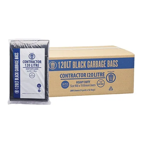 Austar 82L Contractor Natural HDPE Garbage Bags- CTN250