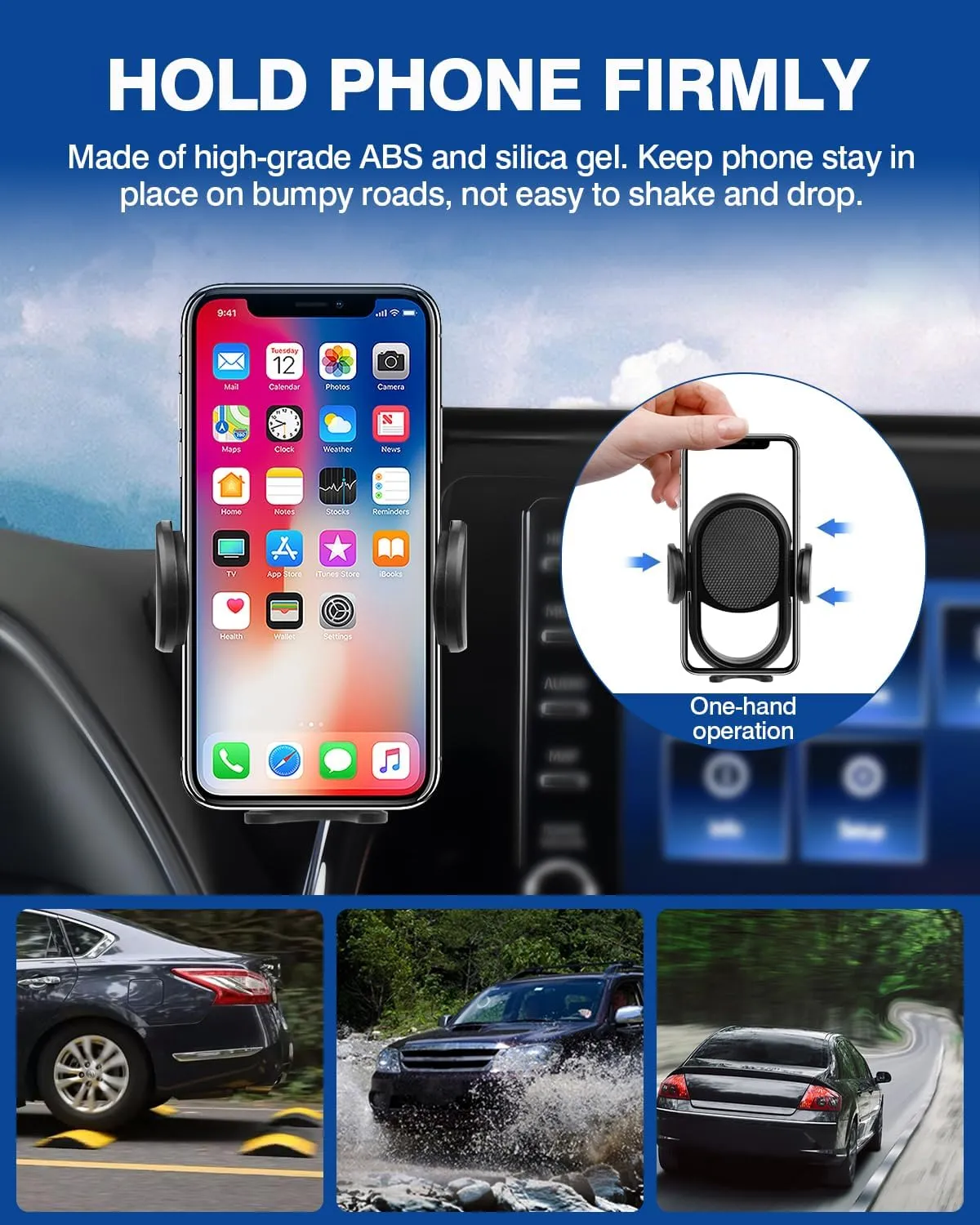 Autorder Custom Fit for Car Phone Holder 2020-2025 Toyota Highlander Accessories Phone Mount 8" Screen Cell Phone Automobile Cradles Hands-Free 360 Degree Rotation